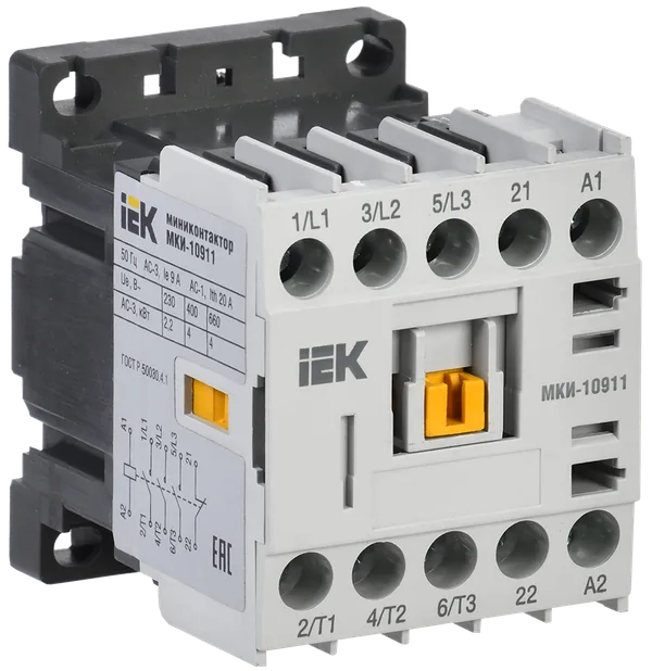 Миниконтактор МКИ-10911 9А 110В/АС3 1Н3 IEK