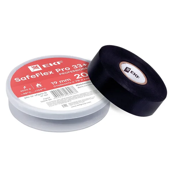 Изолента ПВХ 19мм 20м серии SafeFlex Pro 33+ EKF