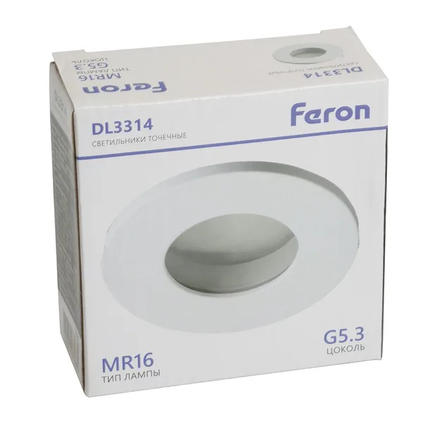 Светильник потолочный встраиваемый, MR16 G5.3, белый DL3114 Feron — фото 9