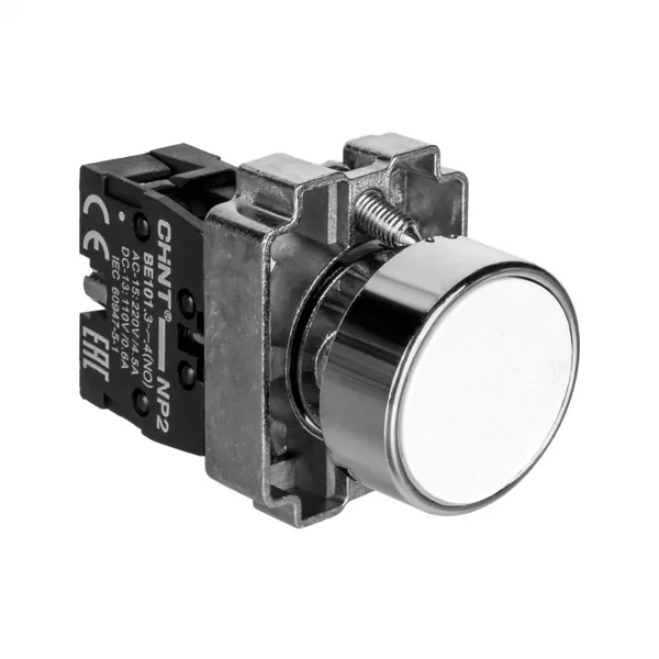 Кнопка управления NP2-BA11 без подсветки белая, 1НО, IP40 (R) CHINT