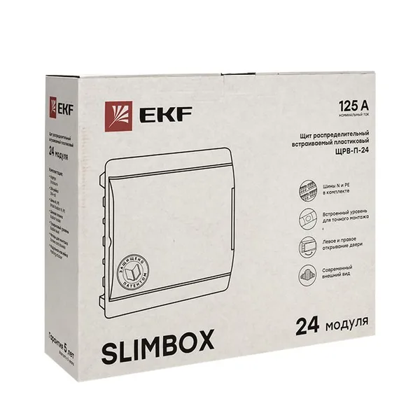 Щит распред, встраиваемый ЩРВ-П-24 "SlimBox" IP41 PROxima EKF — фото 3