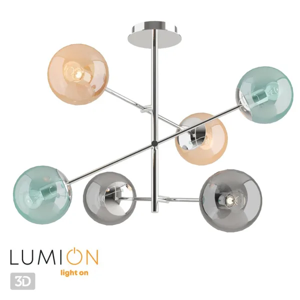 Люстра потолочная E14 6*40W 220V SIERRA хром,разноцветный LUMION — фото 4