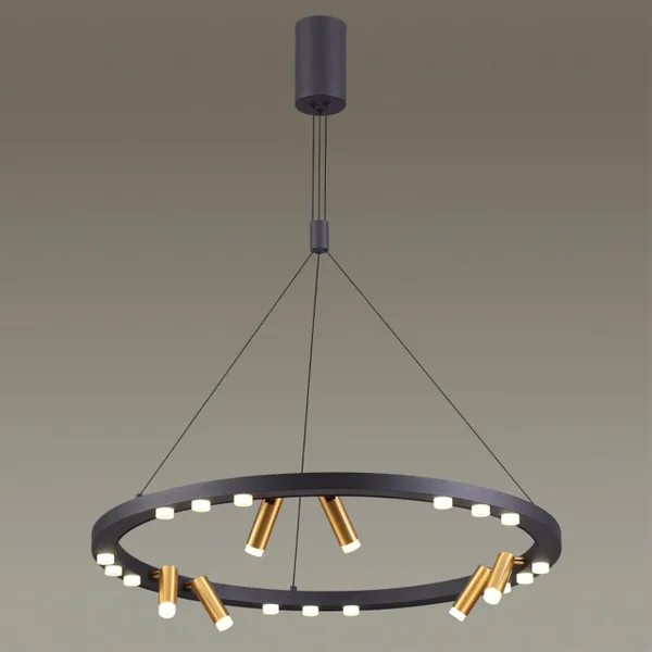 Подвесной св-к LED 63W 4000K BEVEREN черный/золотистый/металл ODEON LIGHT — фото 2