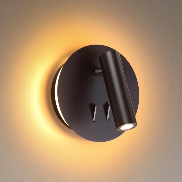 Наст-й св-к с лампой д/чтения с выкл LED 9W 3000K 220V BEAM черн/металл ODEON LIGHT — фото 3