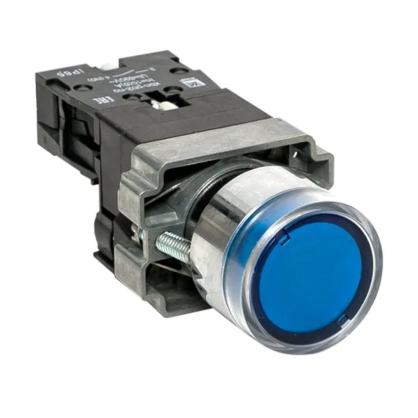 Кнопка BA61 с подстветкой 230В синяя NO IP65 PROxima EKF