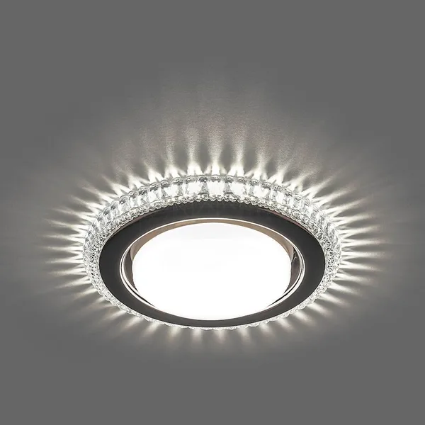 Св-к встр.с белой LED подсветкой Feron CD4036 потолочный GX53 без лампы, прозр., хром — фото 2