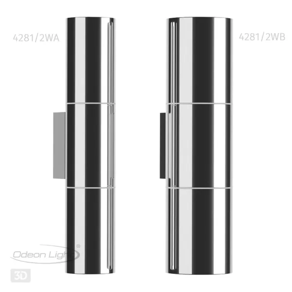 Настенный св-к IP44 LED E27 max 2*7W BAZEL хром/металл ODEON LIGHT — фото 4