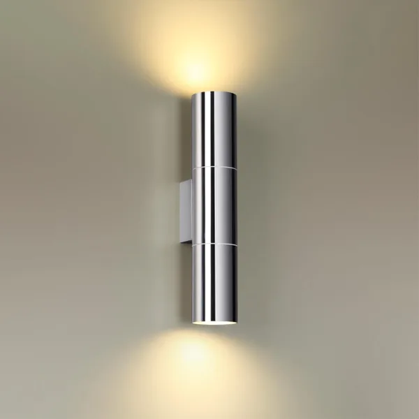 Настенный св-к IP44 LED E27 max 2*7W BAZEL хром/металл ODEON LIGHT — фото 3