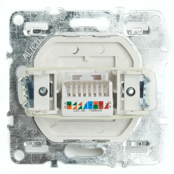 Розетка компьютерная 1-местная RJ-45 (механизм), STEKKER PST00-9107-03, серия Эрна, черный — фото 4