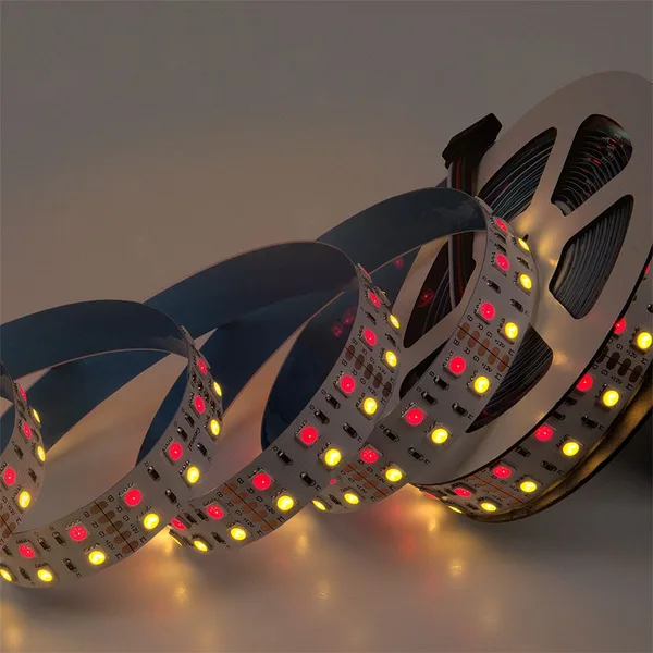 Лента светодиодная RGB с теплым белым GLS-5050-120-28.8-12-IP20-RGB+3 двухрядная General