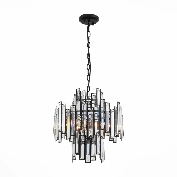 Люстра подвесная Черный/Черный, Прозрачный E14 6*40Вт SL665.443.06 ST LUCE