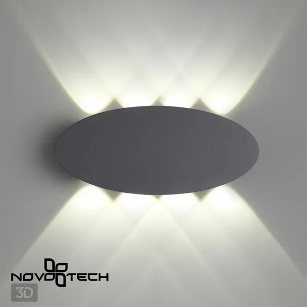 Ландшафтный настенный св-к IP54 LED 4000K 8W 85-265V CALLE темно-серый C NOVOTECH — фото 3