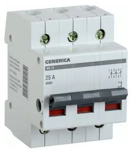 Выключатель нагрузки (мини-рубильник) ВН-32 3Р 100А GENERICA IEK