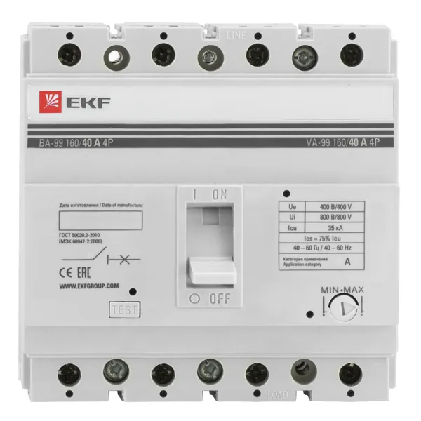 Выключатель автоматический ВА-99 160/ 40А 4П 35кА EKF PROxima