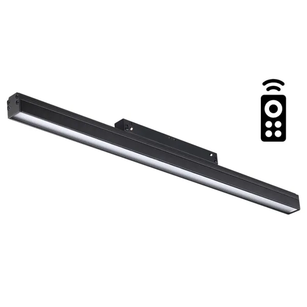 Трековый св-к димм.с ДУ,со сменой цв.темп.IP20 LED 3000~6500К 24W 48V черный FLUM B NOVOTECH
