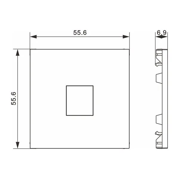 Donel A07 шампань накладка 1-я для розеток RJ45,TV,SAT,HDMI, серия DB — фото 2