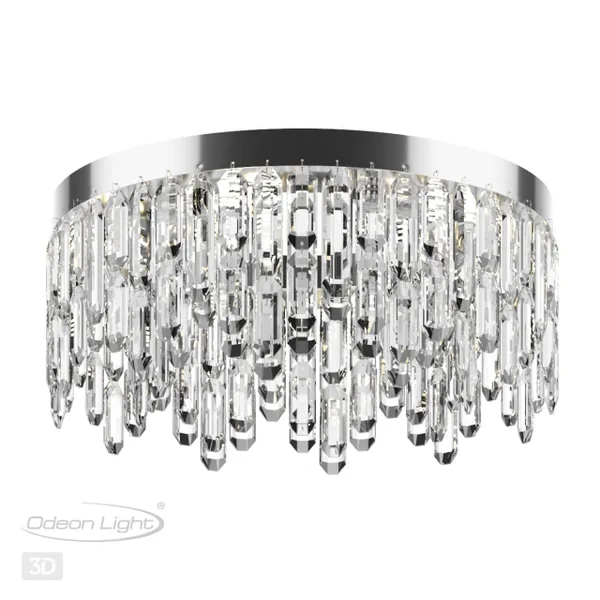 Люстра потолочная E14 6*40W DAKISA хром/хрусталь ODEON LIGHT — фото 3