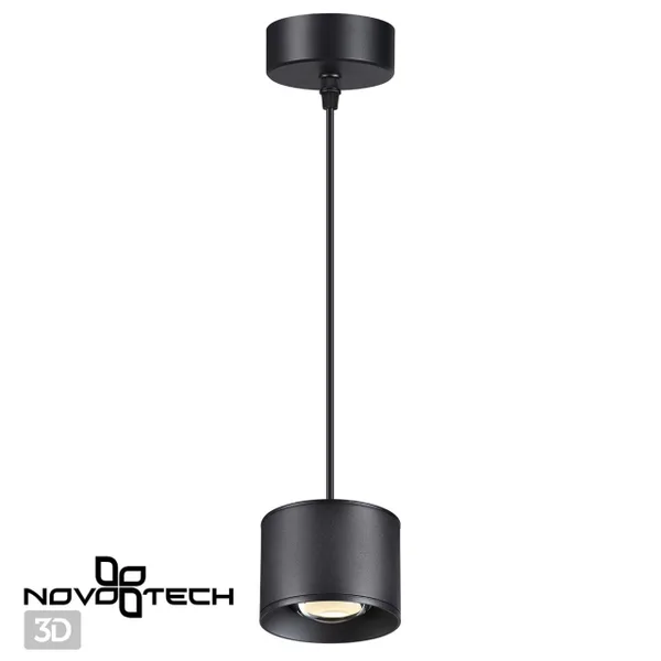 Св-к накл.св/д,провод 2м IP20 LED 4000К 12W 220V PATERA черный NOVOTECH — фото 3