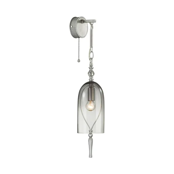 Бра с выкл.E14 1*40W BELL серебристый/дымчатый/стекло ODEON LIGHT — фото 5