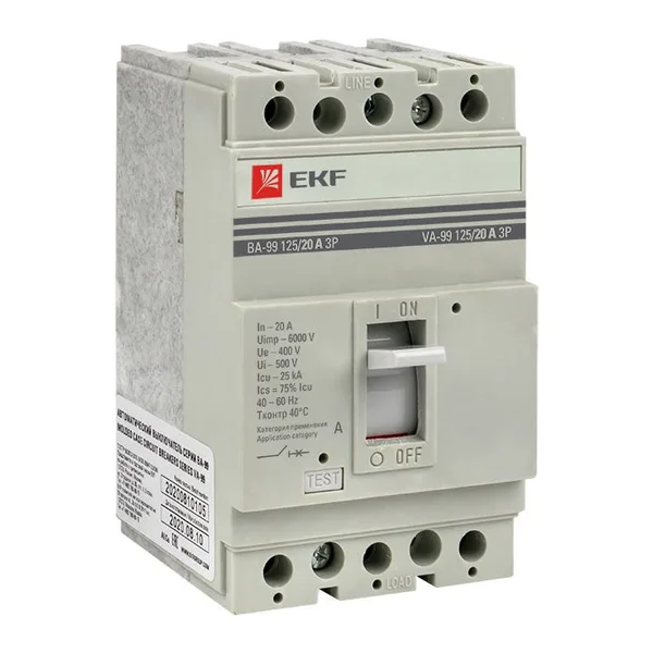 Выключатель автоматический ВА-99 125/20А 3П 25кА PROxima EKF