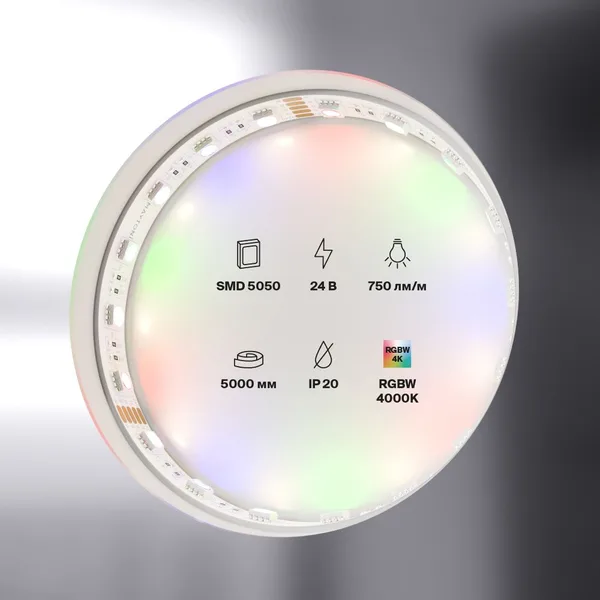 Лента светодиодная 24В 5050 19,2Вт/м 60LED/м RGBW 4000K 5м IP20 Technical Maytoni — фото 3