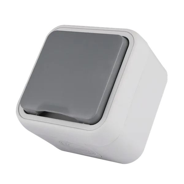Donel W55 Розетка 1-я с защ.крышкой, 2К+З. и шт., накладная, серый, IP55, серия (тип) DIP55 — фото 5