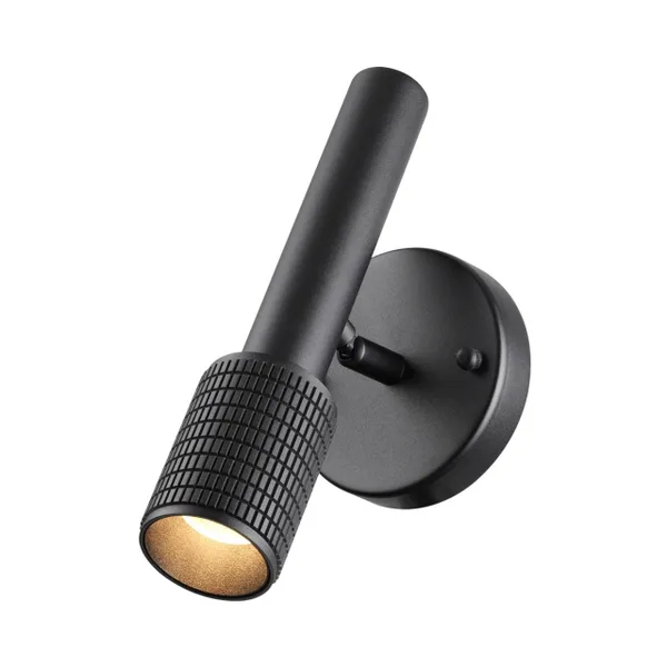 Настенный св-ник выкл на плафоне IP20 LED GU10 max 10W MEHARI черный/металл ODEON LIGHT — фото 4