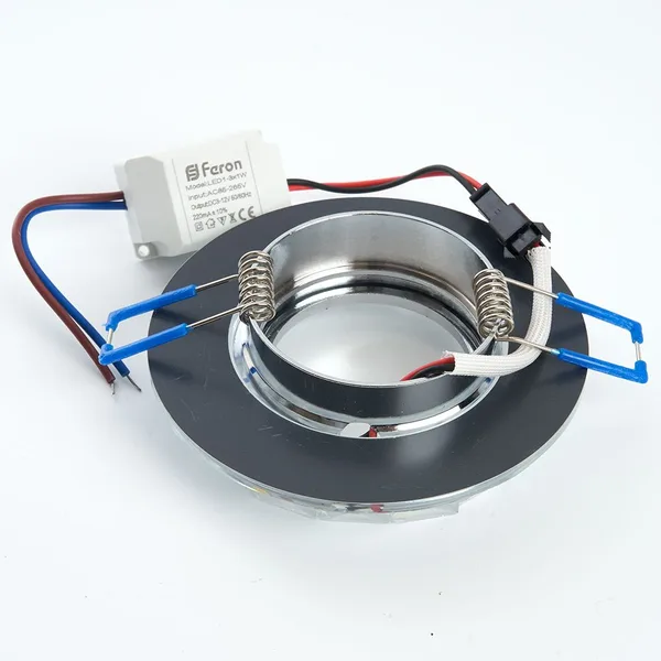 Светильник встраиваемый с белой LED подсветкой Feron CD878 потолочный MR16 G5.3 прозрачный — фото 8