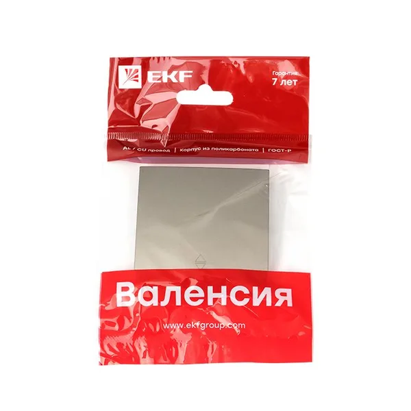 Валенсия Лицевая панель выключателя проходного 1-кл, 10А кашемир EKF — фото 2
