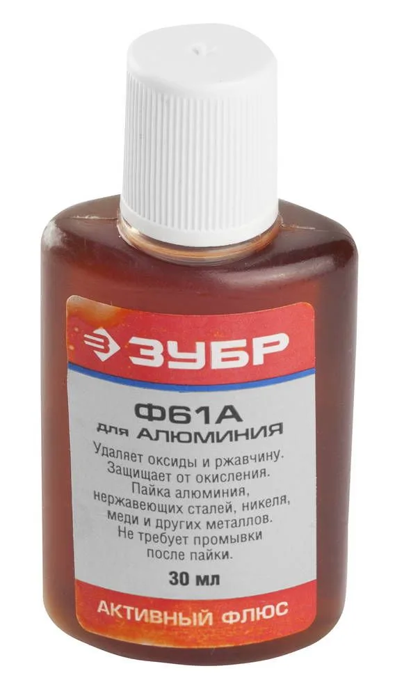 Флюс (для AL), Ф 61или ФТКА, пластиковый флакон, 30мл ЗУБР