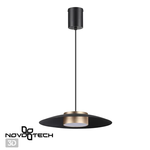 Св-к накл.св/д,провод 2м IP20 LED 4000K 18W 220-240V черный/золото PILZ NOVOTECH — фото 4