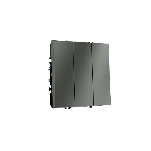 Выключатель встраиваемый Voltum S70 трехклавишный 10А, (титан) — фото 19
