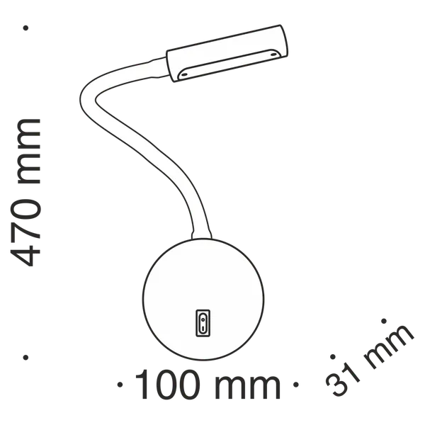 Бра 3Вт 3000K Хром IP20 Stem C035WL-L3CH3K Technical Maytoni — фото 3