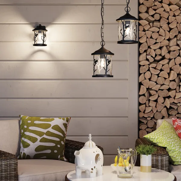 Ландшафтный настен.св-к E27 1*60W IP44 CUITA черный/стекло ODEON LIGHT — фото 2