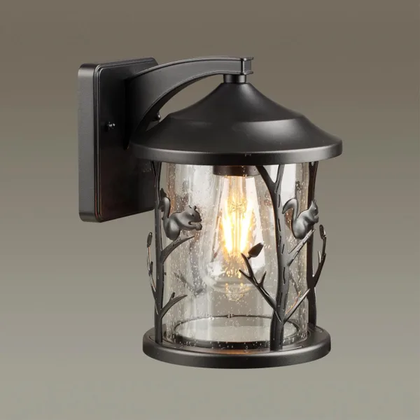 Ландшафтный настен.св-к E27 1*60W IP44 CUITA черный/стекло ODEON LIGHT — фото 3