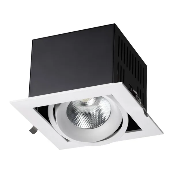 Встр.карданный св-к IP20 LED 4000К 24W 100-265V GESSO белый/черн NOVOTECH