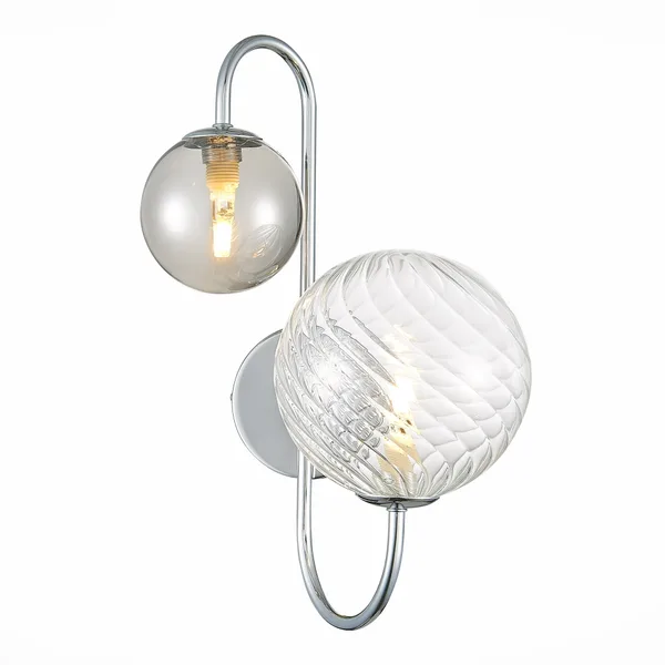 Бра Хром/Дымчатый, Прозрачный G9 2*5Вт SL1124.101.02 ST LUCE