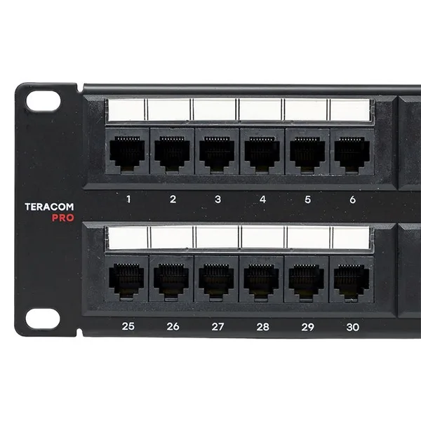 Патч-панель TERACOM PRO 19'' Cat,6 2U неэкранированная UTP 48 портов RJ-45 Dual IDC EKF — фото 4