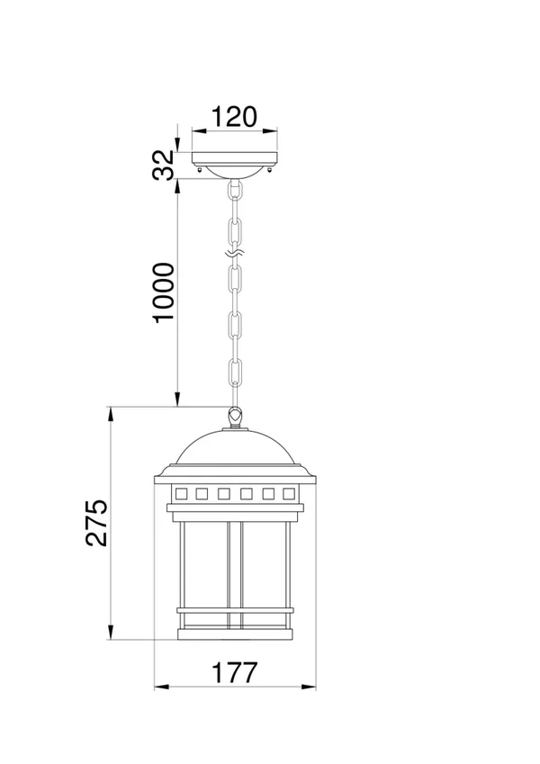 Подвесной светильник 1*E27 60Вт Коричневый IP20 Salamanca O031PL-01BR Outdoor Maytoni — фото 2