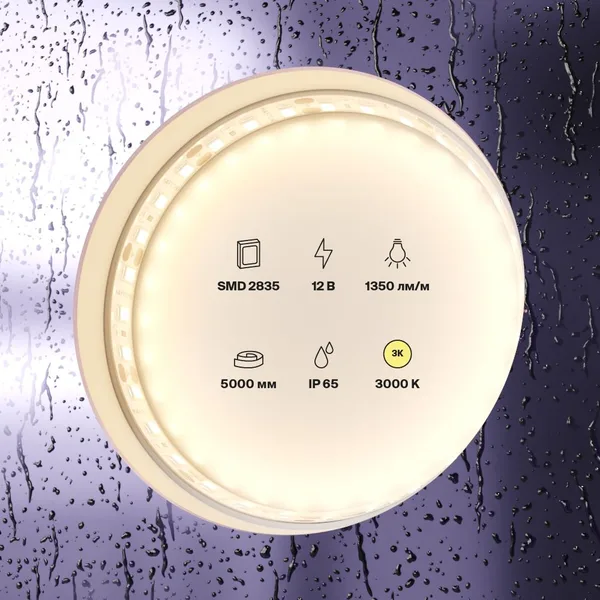 Лента светодиодная 12В 2835 14,4Вт/м 120LED/м 3000K 5м IP65 Technical Maytoni — фото 3