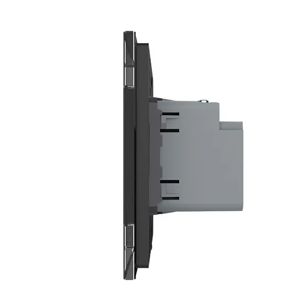 Розетка USB type C с блоком питания 45W Livolo1 пост Черная VL-C7VUC-2BP — фото 3