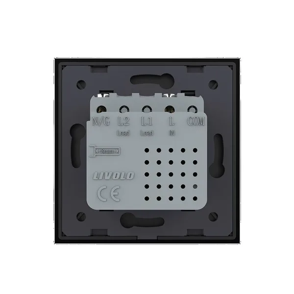 Розетка USB type C с блоком питания 45W Livolo1 пост Черная VL-C7VUC-2BP — фото 4