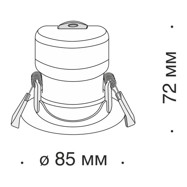 Встраиваемый светильник 9Вт 3000K Белый IP20 Phill DL013-6-L9W Technical Maytoni — фото 6