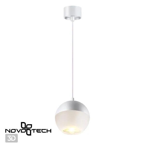 Св-к накл.,длина провода 2м IP20 GU10 9W 220V GARN белый NOVOTECH — фото 3