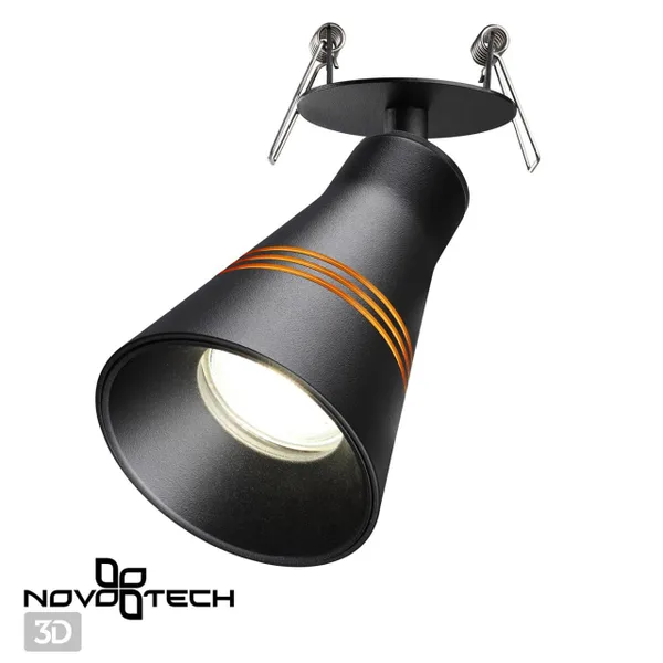 Св-к встр.IP20 GU10 9W 220V SOBIT черный NOVOTECH — фото 3