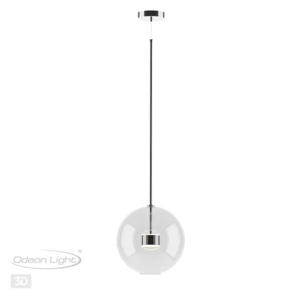 Подвес LED 12W 4000K BUBBLES хром/прозрачный ODEON LIGHT — фото 4