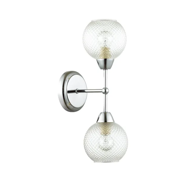 Бра E14 2*40W 220V EVERLY хром,стекло LUMION