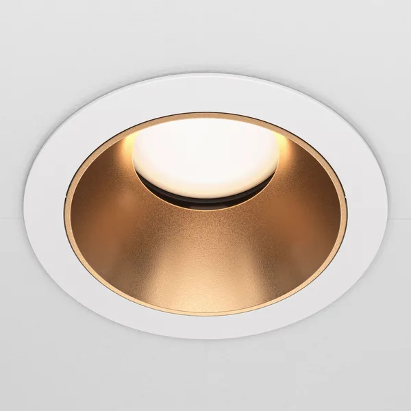 Встраиваемый светильник 1*GU10 10Вт Белый и Матовое золото IP20 Downlight DL051-U-1WMG Technical Maytoni — фото 4