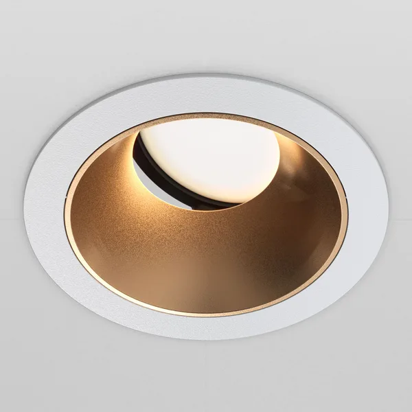 Встраиваемый светильник 1*GU10 10Вт Белый и Матовое золото IP20 Downlight DL051-U-1WMG Technical Maytoni — фото 3