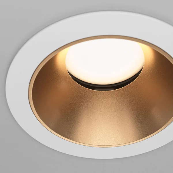Встраиваемый светильник 1*GU10 10Вт Белый и Матовое золото IP20 Downlight DL051-U-1WMG Technical Maytoni — фото 2